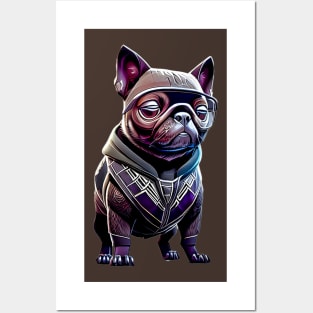 Black Pug in Panther Costume - Adorable Black Pug Design Posters and Art